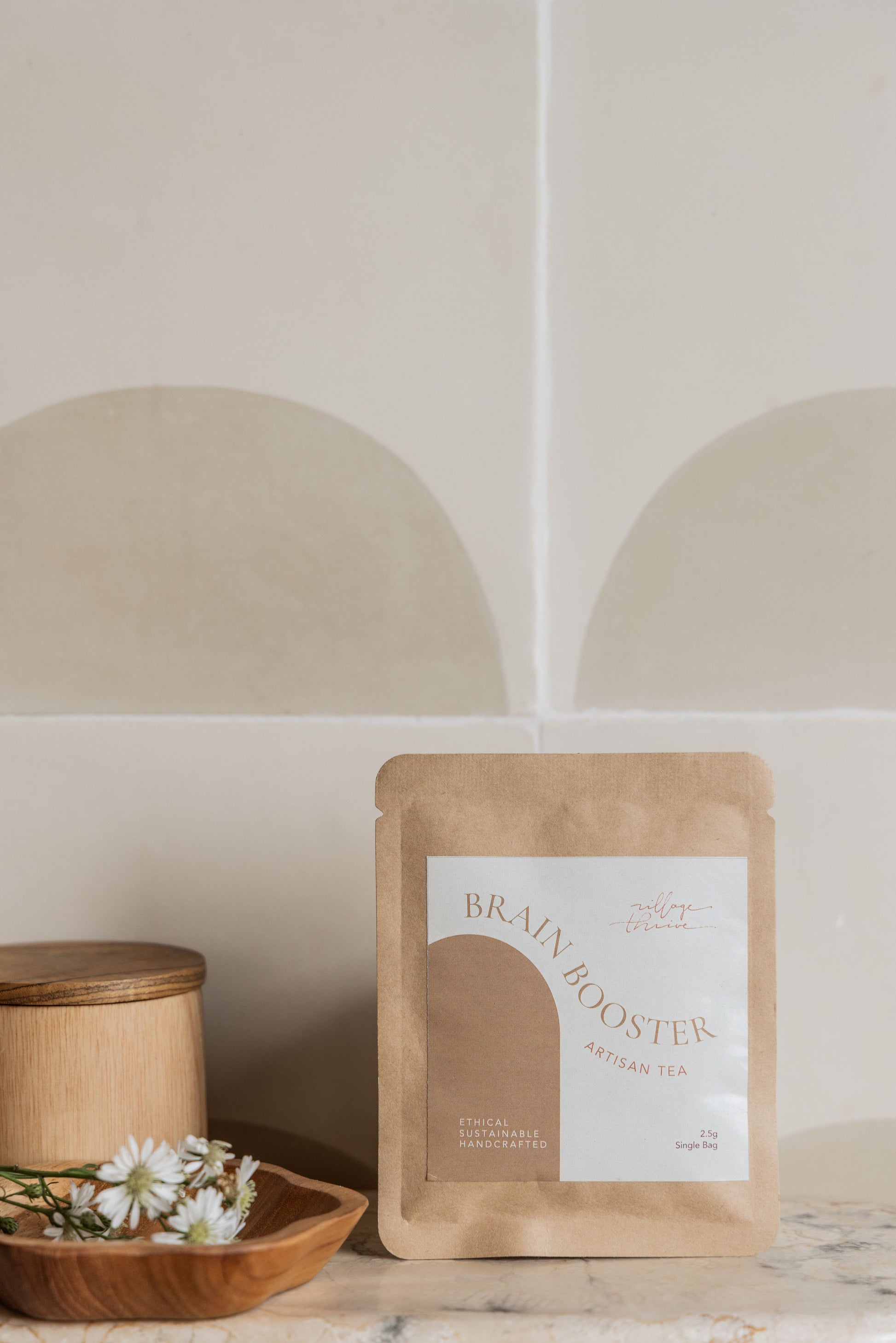 Brain Booster Tea Bag Set of 3 handmade by Village Thrive using natural materials.