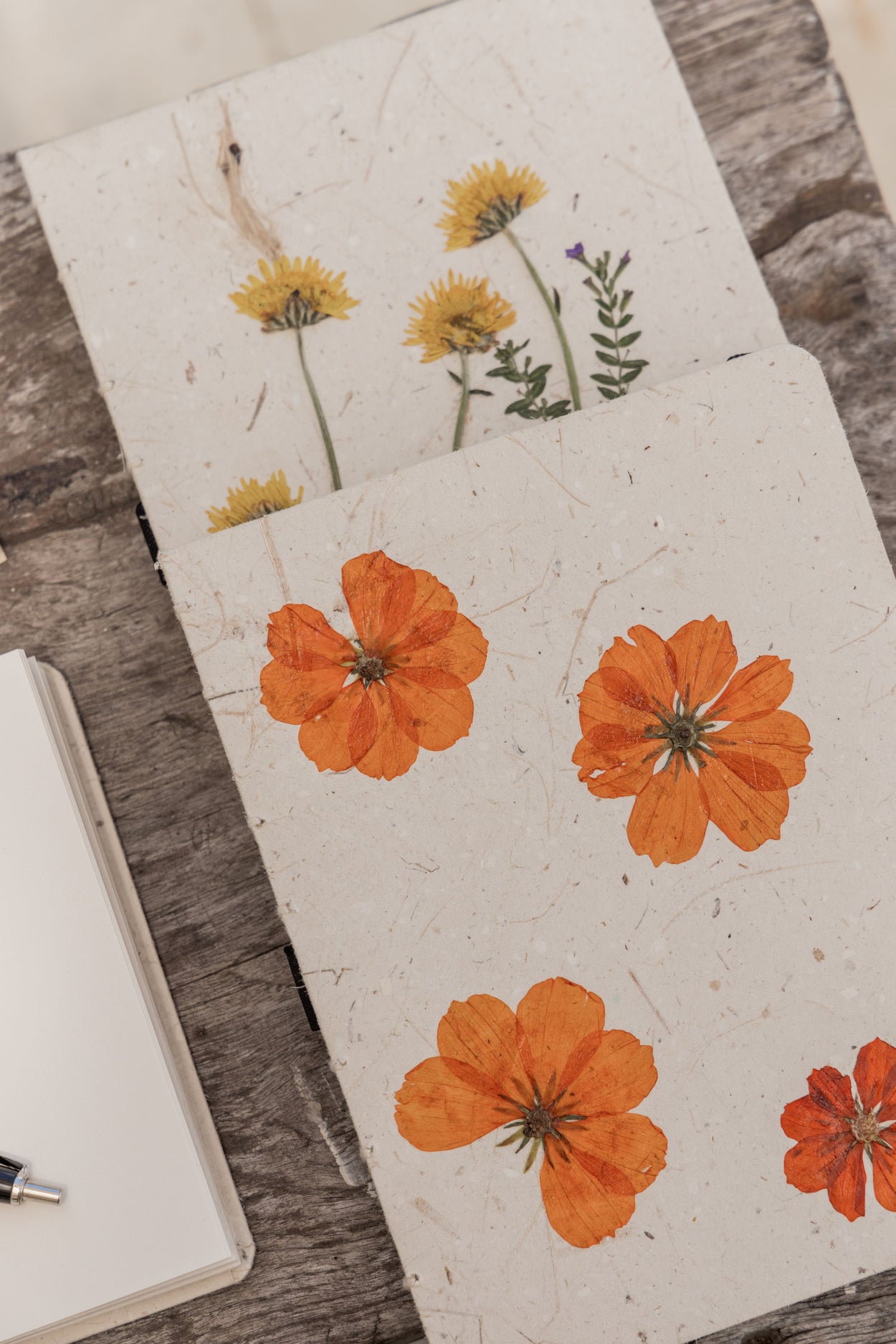 PREORDER Handcrafted Journal with Pressed Flowers 5x8