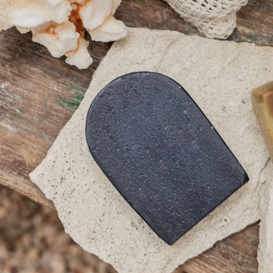 Charcoal & Aloe Handcrafted Bar Soap handmade by Village Thrive using natural materials.