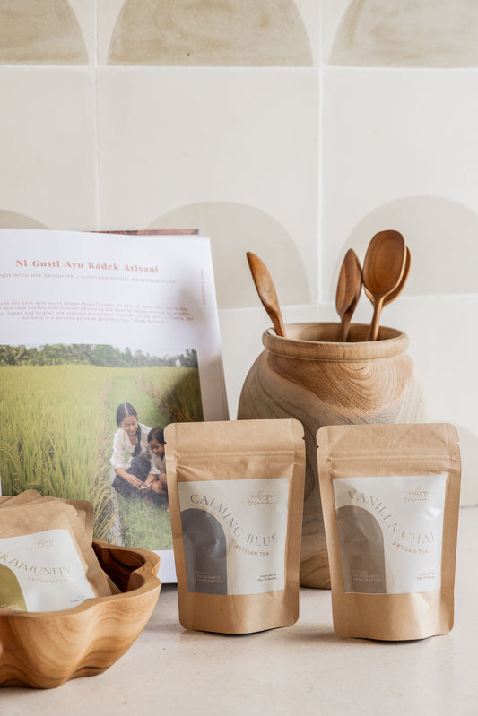 Teak Stirring Spoons handmade by Village Thrive using natural materials.