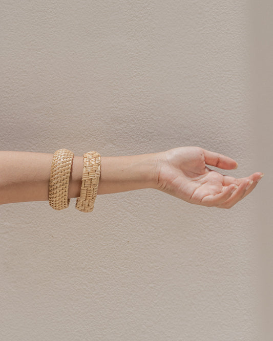 Statement Checker Weave Bangle