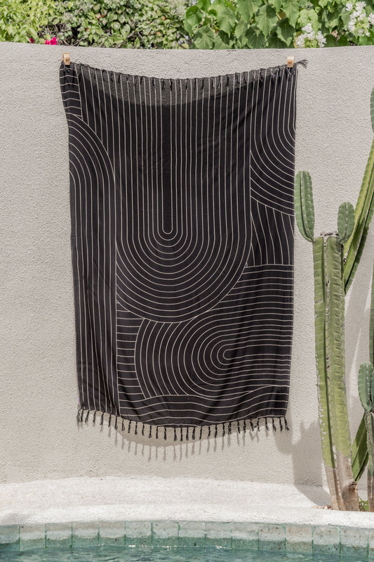 Imperfect Drift Tapestry handmade by Village Thrive using natural materials.