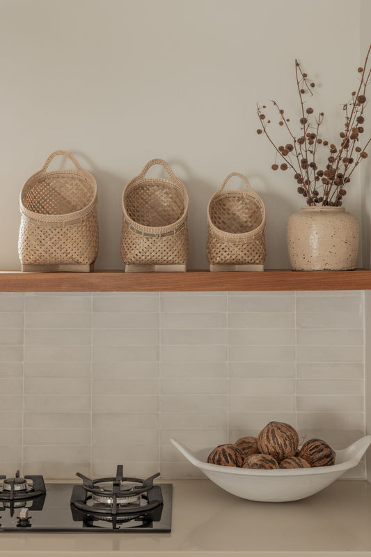 Tahan Basket Set handmade by Village Thrive using natural materials.