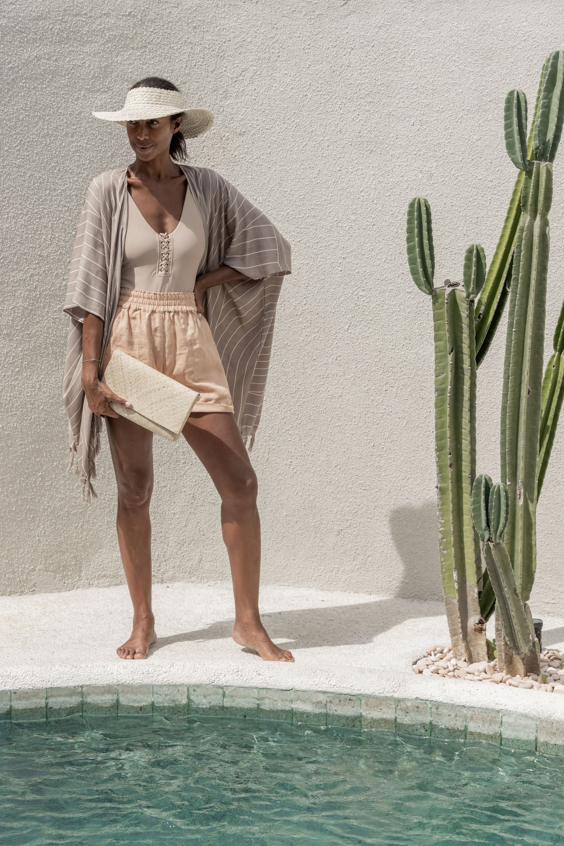 Drift Kimono handmade by Village Thrive using natural materials.