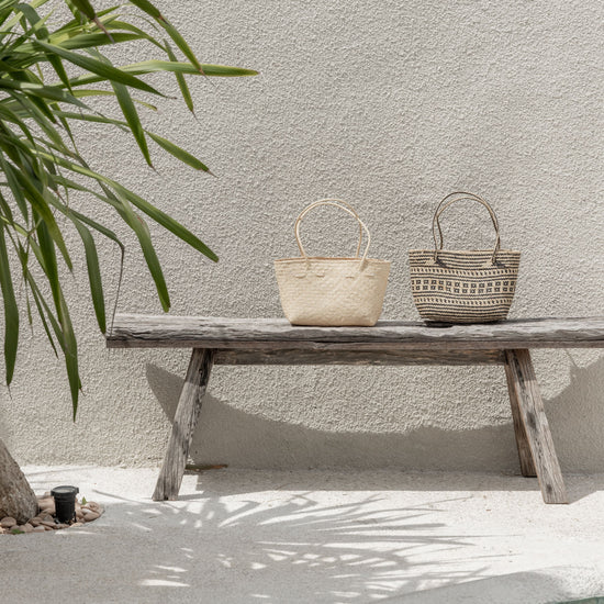 Avery Day Tote for Kids handmade by Village Thrive using natural materials.