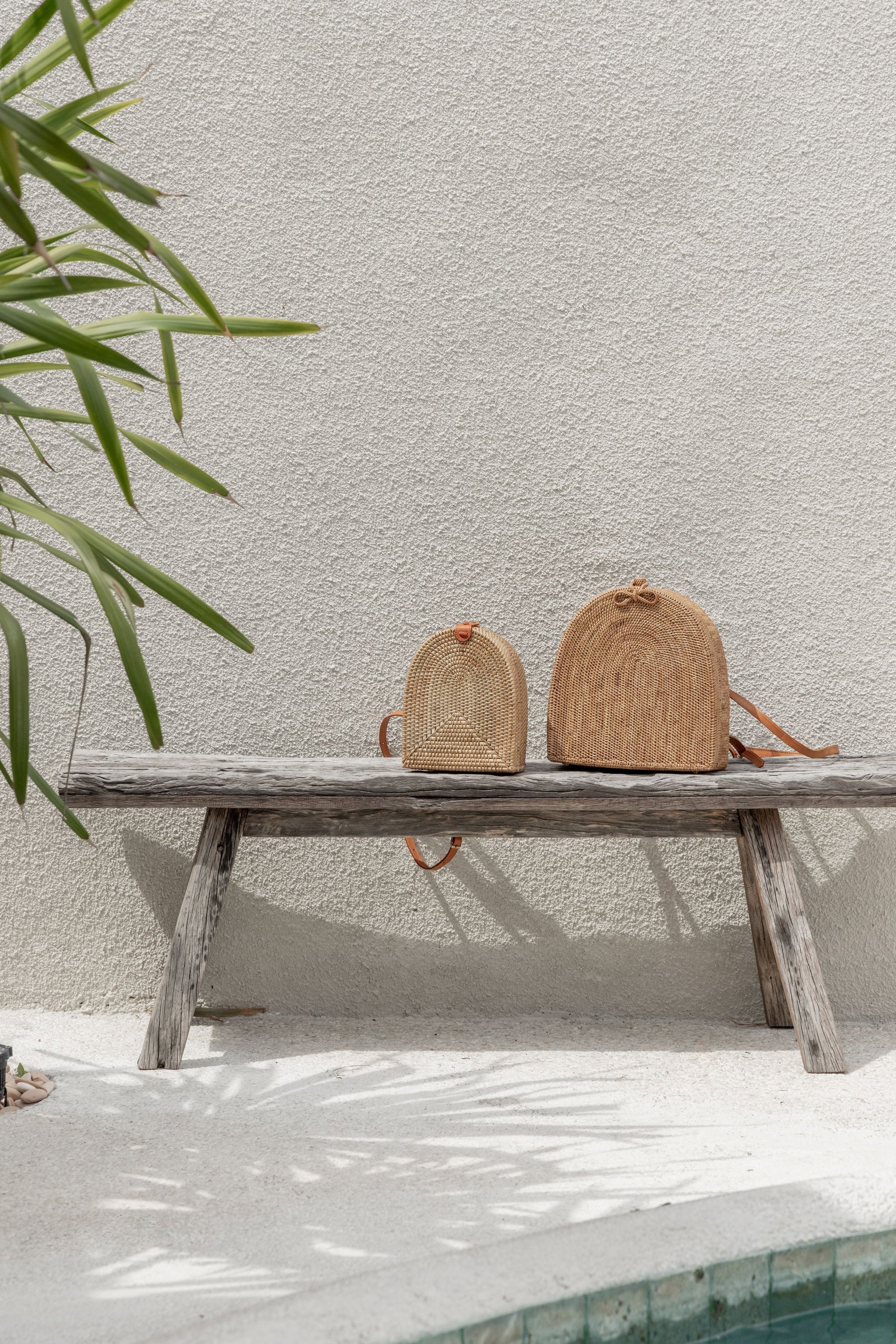 Arch Backpack for Kids handmade by Village Thrive using natural materials.