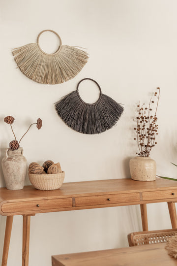 Seagrass Wall Hanging handmade by Village Thrive using natural materials.