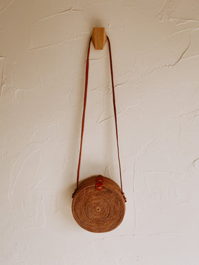 Round Rattan Purse