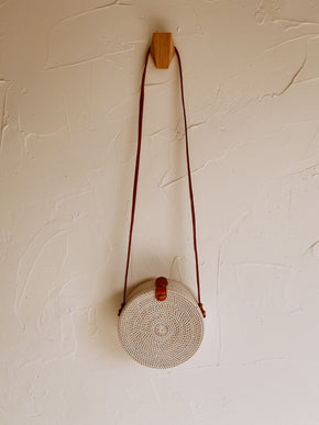 Round Rattan Purse