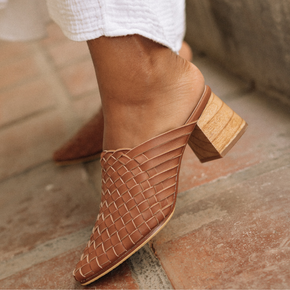 Palma Leather Heeled Mule