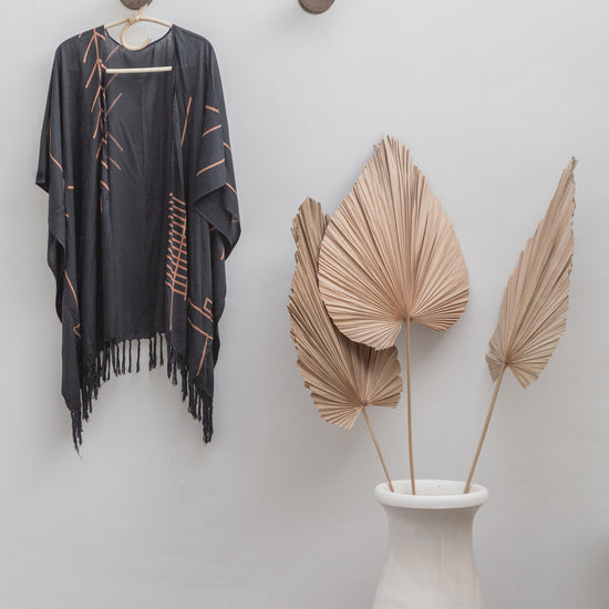 Imperfect Abstract Kimonos handmade by Village Thrive using natural materials.
