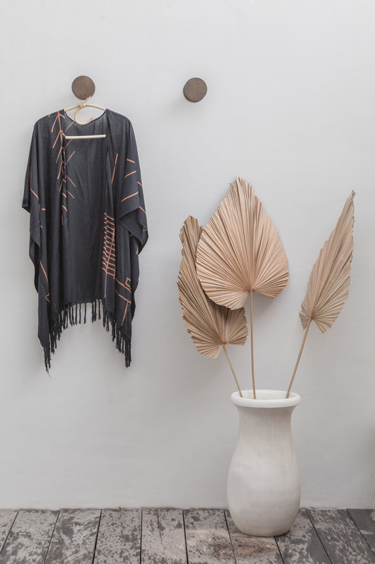 Imperfect Abstract Kimonos handmade by Village Thrive using natural materials.