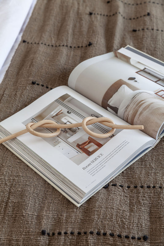 Rattan Decorative Knot handmade by Village Thrive using natural materials.
