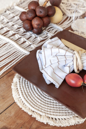 Organic Cotton Macrame Placemat