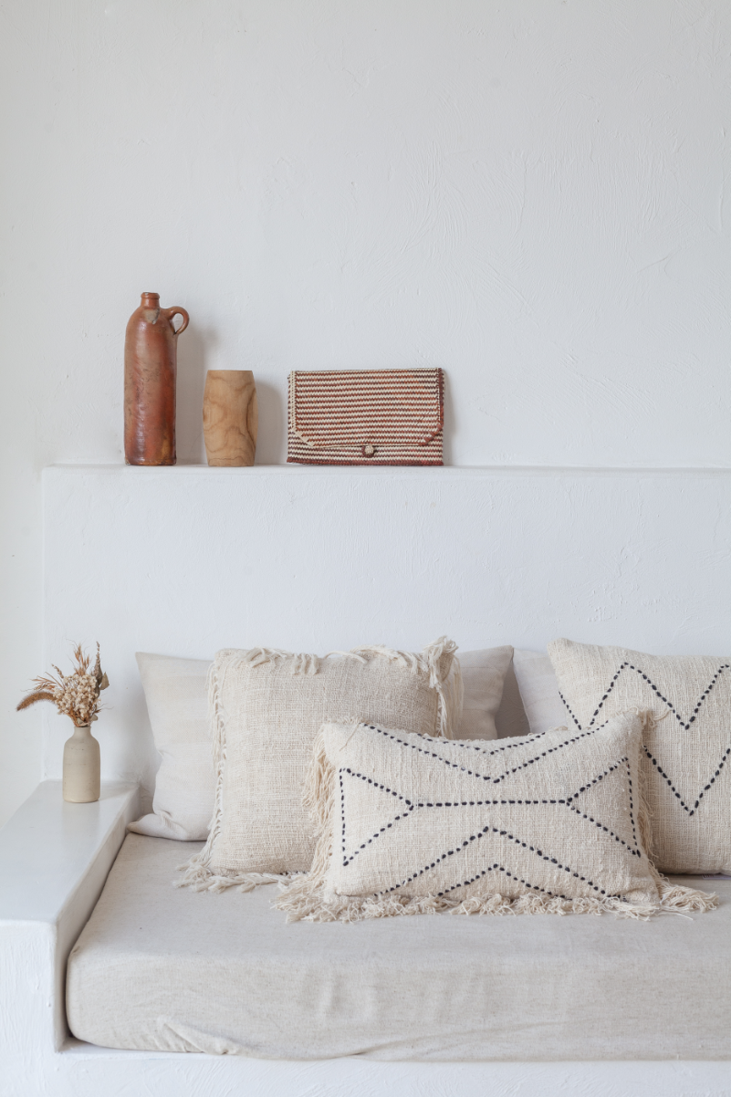 Imperfect Rattan Patterned Clutch