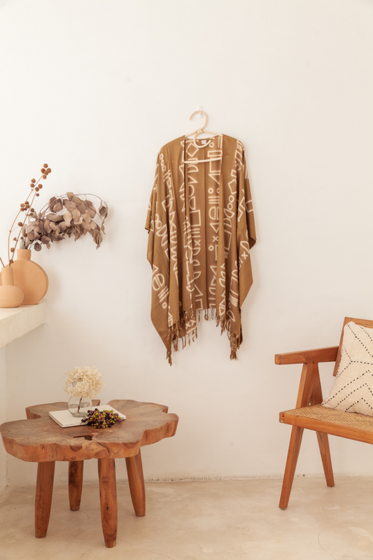 Shapes Kimono handmade by Village Thrive using natural materials.