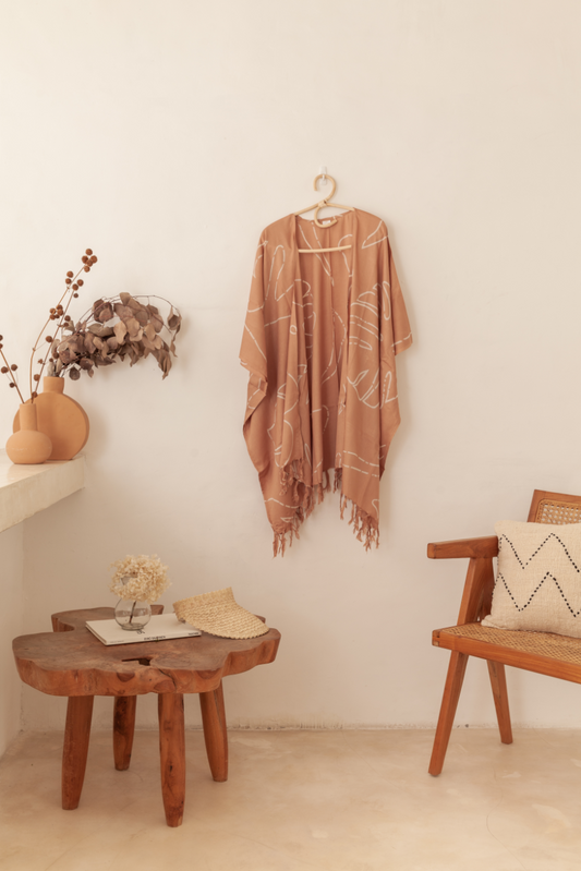 Imperfect Monstera Kimono