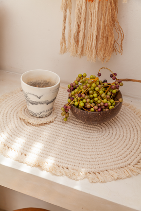 Organic Cotton Macrame Placemat