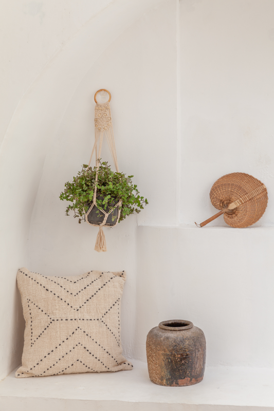 Flora Wall Plant Hanger handmade by Village Thrive using natural materials.
