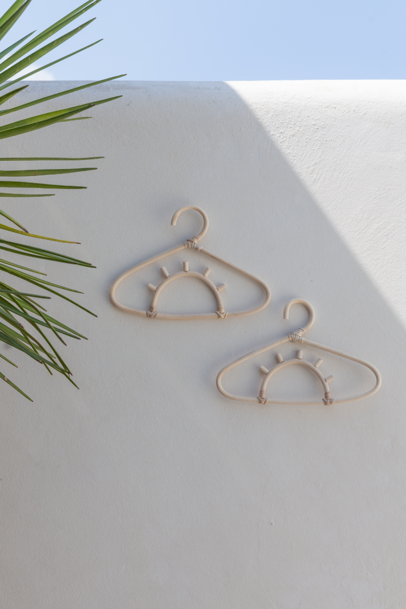 Sunrise Rattan Hanger handmade by Village Thrive using natural materials.