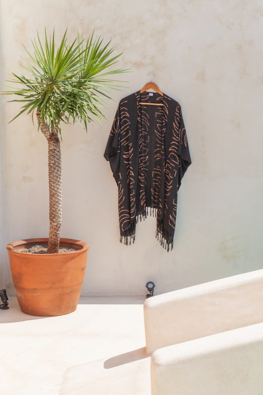 Moon Phase Kimono handmade by Village Thrive using natural materials.