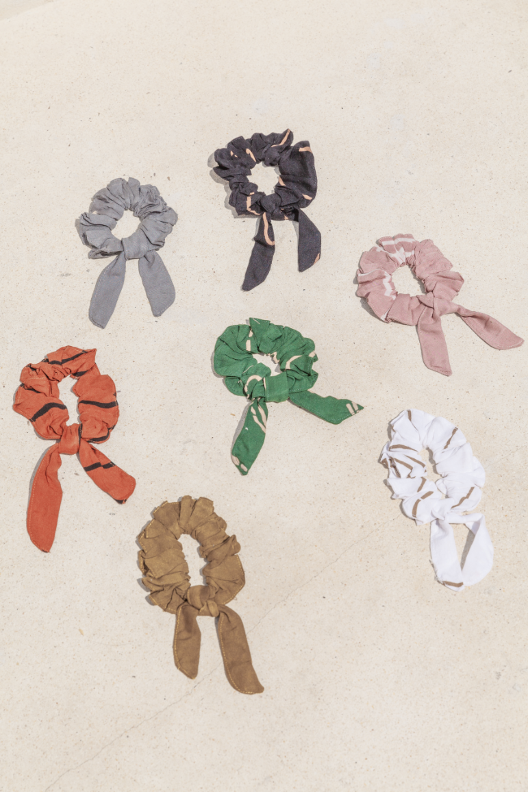 Kepala Hair Scrunchie handmade by Village Thrive using natural materials.