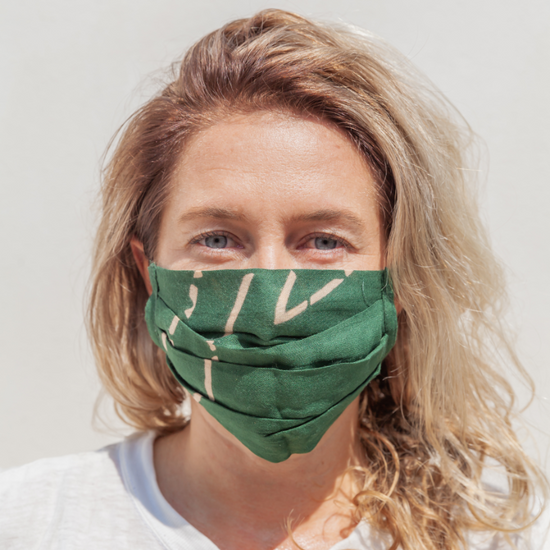 Topanga Face Masks handmade by Village Thrive using natural materials.