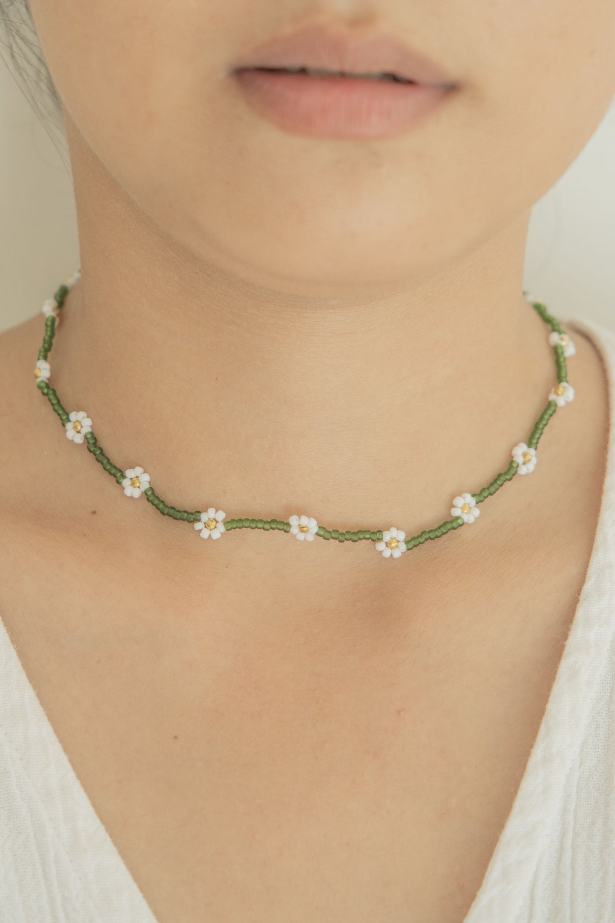 Flora Beaded Necklace and Ring Set