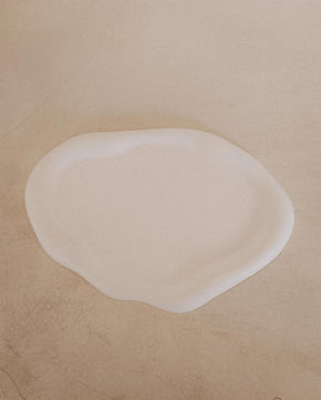 Stucco Cloud Oval Tray