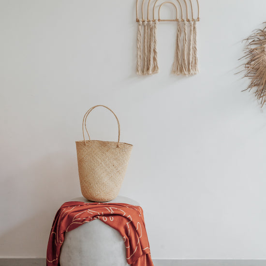 Imperfect Indah Rattan Rainbow handmade by Village Thrive using natural materials.