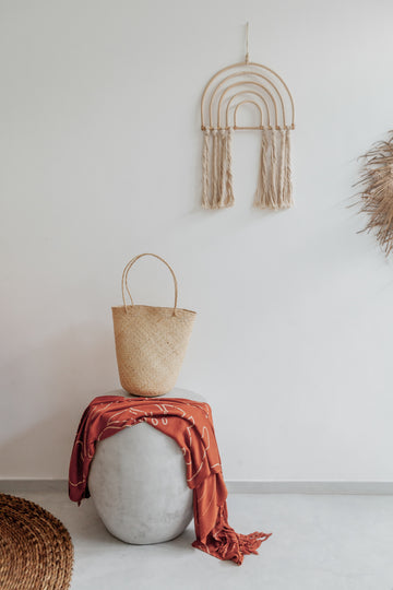 Imperfect Indah Rattan Rainbow handmade by Village Thrive using natural materials.