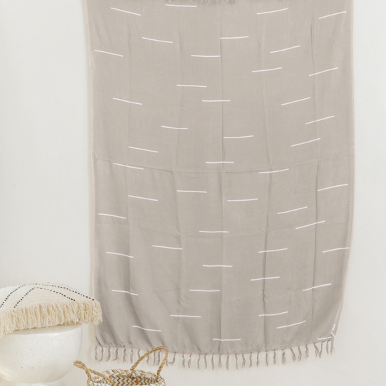 Lines Tapestry handmade by Village Thrive using natural materials.
